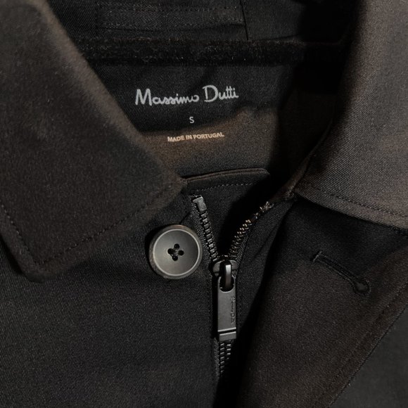 NWT Massimo Dutti Men's Trench Coat, Wool Blend, Waterproof - Picture 4 of 10